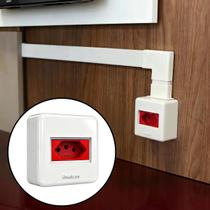 Kit Tomada 10a 20a 20a vermelho interruptor simples paralelo Sistema X Box Externo Enerbras Beleze -