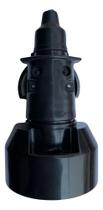 Kit Tomada 7 Polos Macho e Fêmea para Carretinha, Reboque, Trailer Conectores Elétricos Pretos