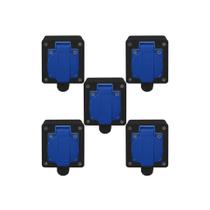 Kit Tomada + Caixa Preta Padrão Brasileiro 2P+T 20A Azul