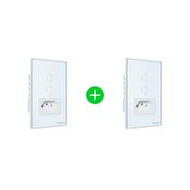 Kit Tomada com Interruptor Inteligente ETS 2002 Branco Intelbras - 2 unidades