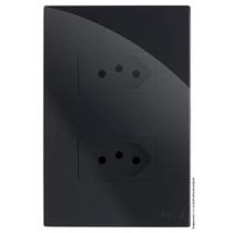 Kit Tomada Dupla 10 A Separado 4 X2 Brg11195-3 Bk Kit Tomada Dupla 10 A Separado 4 X2 Brg11195-3 Bk