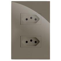 Kit Tomada Dupla 10A 4X2 Brg11198-8Fe