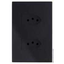 Kit Tomada Dupla 10A 4X2 Brs12172-1Bk