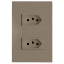 Kit Tomada Dupla 20A 4X2 BRS12184-3FE