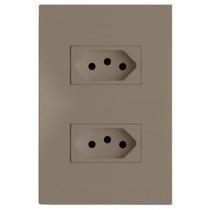 Kit Tomada Dupla 20A 4X2 BRS12184-3FE