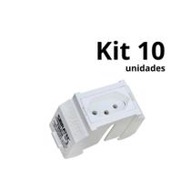 Kit Tomada Padrão Brasileiro TWDIN 2P+T 10A - SIBRATEC