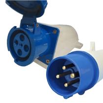 Kit tomada plug industrial sobrepor 3p+t 63a-6h 220v az st