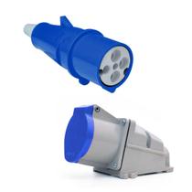 Kit Tomada Sobrepor e Plug Industrial Negativo 3p+t 32A 220V