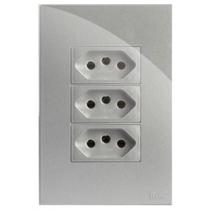 Kit Tomada Tripla 10A 4X2 Brg11224-0Pr Kit Tomada Tripla 10A 4X2 Brg11224-0Pr