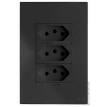 Kit Tomada Tripla 10A 4X2 Brs12188-6Gf Kit Tomada Tripla 10A 4X2 Brs12188-6Gf