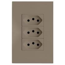 Kit Tomada Tripla 10A 4X2 Brs12193-2Fe Kit Tomada Tripla 10A 4X2 Brs12193-2Fe