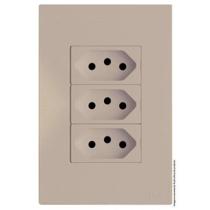 Kit Tomada Tripla 10A 4X2 Brs12194-0Ar Kit Tomada Tripla 10A 4X2 Brs12194-0Ar