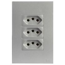 Kit Tomada Tripla 20A 4X2 Brs12204-1Pr