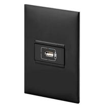 Kit tomada usb 1 mod + placa 4x2 1 posto + suporte pial plus+ preto Kit tomada usb 1 mod + placa 4x2 1 posto + suporte pial plus+ preto