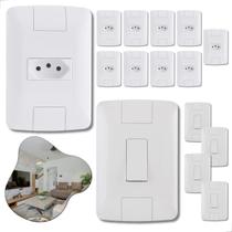 Kit Tomadas e interruptores Tramontina 10 Tomadas e 5 Interruptores 10a Aria Com Placa Excelente