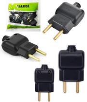 Kit Tomadas Pino Prensa Cabo 2p 10a Preto Pct C/10unid Kit Tomadas Pino Prensa Cabo 2p 10a Preto Pct C/10unid