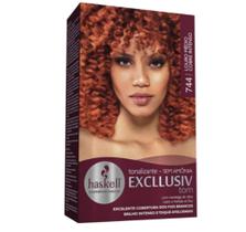 Kit Tonalizante Excllusiv Tom Haskell 744 - Castanho Médio Cobre Intenso Kit Tonalizante Excllusiv Tom Haskell 744 - Castanho Médio Cobre Intenso