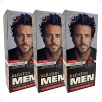 Kit tonalizante keraton men castanho claro kert c/3 Kit tonalizante keraton men castanho claro kert c/3
