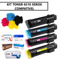 Kit Toner 6510 4 Un Compatível para Phaser 6510 WorkCentre 6515 6510 6515