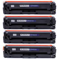 Kit toner compatível cf400x preto 2.8k, cf401x 2.3k, cf402x amarelo 2.3k e cf403x magenta 2.3k Kit toner compatível cf400x preto 2.8k, cf401x 2.3k, cf402x amarelo 2.3k e cf403x magenta 2.3k