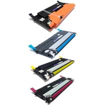Kit toner compatível com samsung clp315 preto, clp315 ciano, clp315 amarelo e clp315 magenta