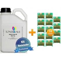 Kit Toner Refil + 14 Chip Toner TankFull Para HP 83A CF283A 283A - HP M127FN M127 M125 M127FW M225 1kg