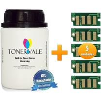 Kit Toner Refil + 5 Chip Toner TankFull Para Xerox Phaser 6000 WC 6015 6010 - 106R01634 Black de 500g Kit Toner Refil + 5 Chip Toner TankFull Para Xerox Phaser 6000 WC 6015 6010 - 106R01634 Black de 500g