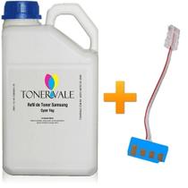 Kit Toner Refil + Chip TankFull Para Samsung CLX-8385 CLX-8380 - C8385A Ciano Dose Única