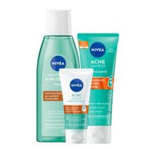 Kit Tonico Acne Control + Esfoliante + Hidratante Facial Nivea