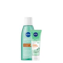 Kit Tônico Acne Control Nivea + Esfoliante Deixa a Pele Sequinha Limpa Profundamente