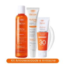 Kit Tonico Adstringente 190ml + Gel Secativo Acne 30g + Filtro Solar FPS 30 Sem Cor Actine Kit Tonico Adstringente 190ml + Gel Secativo Acne 30g + Filtro Solar FPS 30 Sem Cor Actine