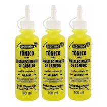 Kit Tônico Alho Gota Dourada Antiqueda Fortalecimento 100ml 3un