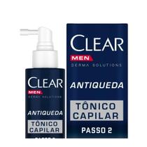 Kit Tônico Capilar Clear Men Derma Solutions Antiqueda 100ml e Shampoo Clear Men Antiqueda Passo 1 com 300ml