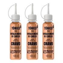 Kit Tônico Capilar Cravo Gota Dourada 3 unidades 100ml cada