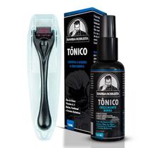 Kit Tônico De Crescimento + Dermaroller Para Barba Robusta