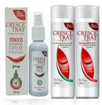 Kit Tônico, Shampoo e Condicionador Anti Queda Crescetrat