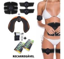 Kit Tonificador Muscular Elétrico Recarregável Empina Bumbum Kit Tonificador Muscular Elétrico Recarregável Empina Bumbum