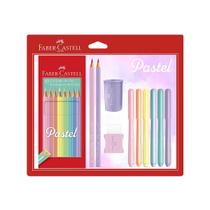 Kit Tons Pastel Faber-castel Lápis + Canetinha Vai E Vem Kit Tons Pastel Faber-castel Lápis + Canetinha Vai E Vem