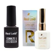 Kit Top Coat Blindado + Gel Base - Real Love