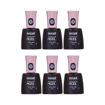 Kit Top Coat Fixador Risqué Diamond Gel 9,5ml - 6 UN Kit Top Coat Fixador Risqué Diamond Gel 9,5ml - 6 UN