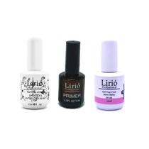 Kit Top Coat Lirió + Base Lirió+ Primer Lirió Perfeitas Unha