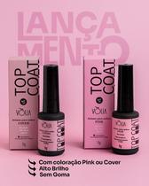 Kit Top Coat Pink + Cover Selante Para Unhas Vólia