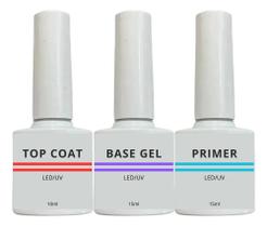 Kit Top Coat - Primer - Base P/ Gel Uv Da Marca X&d Manicure