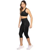 Kit Top Feminino + Corsário Academia com Elastano Zero Transparencia Fitness Treino Conjunto Presente Mulher Leve Confortável Original Gorilla