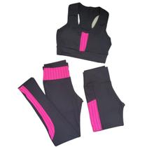 Kit Top legging Short Academia Fitness - WM