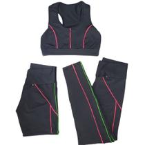 Kit Top legging Short Academia Fitness Kit Top legging Short Academia Fitness