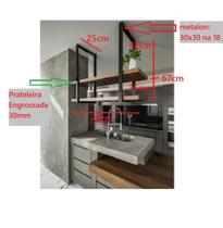 kit top luxo TETO REFORÇADO metalon 30x20