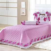 Kit Top Quarto Menina = Cortina Voal + Cobre Leito Corujinha Kit Top Quarto Menina = Cortina Voal + Cobre Leito Corujinha