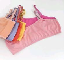 Kit top sutian algodão adolescente tamanho único