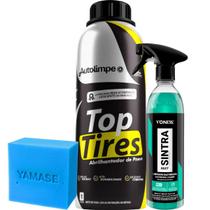 Kit Top Tires AutoLimpe Sintra Fast Vonixx Limpeza Bactericida Abrilhantador de Pneus
